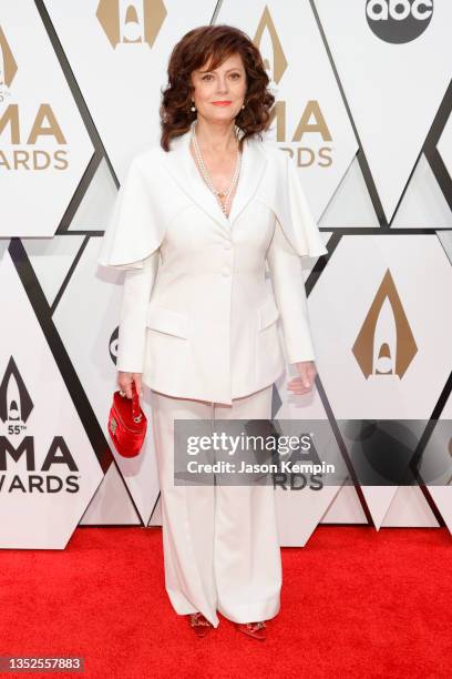 Susan Sarandon attends the 55th annual Country Music Association awards at the Bridgestone Arena on November 10, 2021 in Nashville, Tennessee.