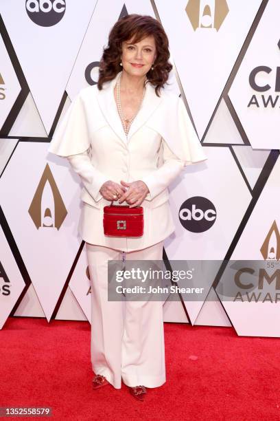 Susan Sarandon attends the 55th annual Country Music Association awards at the Bridgestone Arena on November 10, 2021 in Nashville, Tennessee.