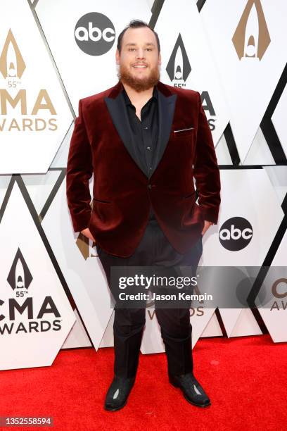 Luke Combs attends the 55th annual Country Music Association awards at the Bridgestone Arena on November 10, 2021 in Nashville, Tennessee.