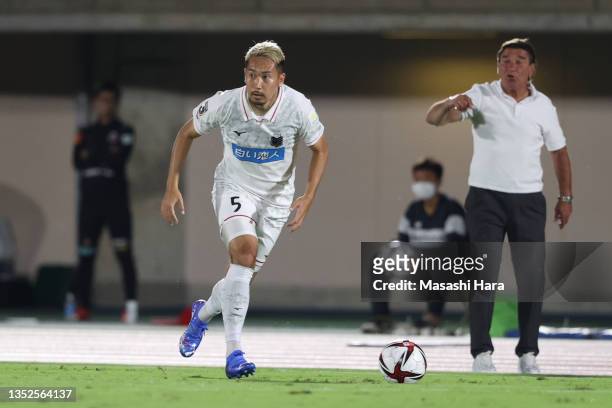 Akito Fukumori of Hokkaido Consadole Sapporo in action during the J.League Levain Cup quarter final second leg match between FC Tokyo and Consadole...