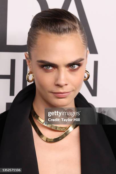 Cara Delvingne attends the 2021 CFDA Awards at The Seagram Building on November 10, 2021 in New York City.