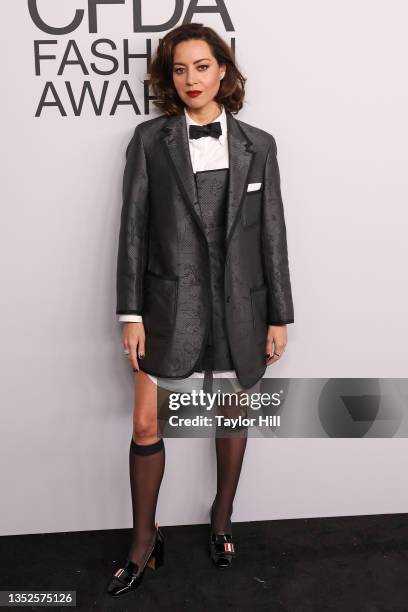 Aubrey Plaza attends the 2021 CFDA Awards at The Seagram Building on November 10, 2021 in New York City.