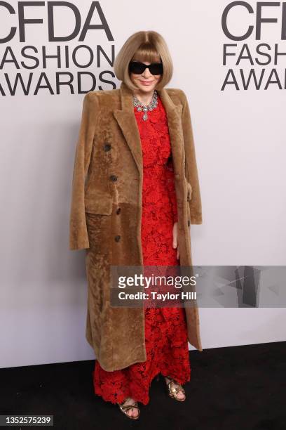 Anna Wintour attends the 2021 CFDA Awards at The Seagram Building on November 10, 2021 in New York City.