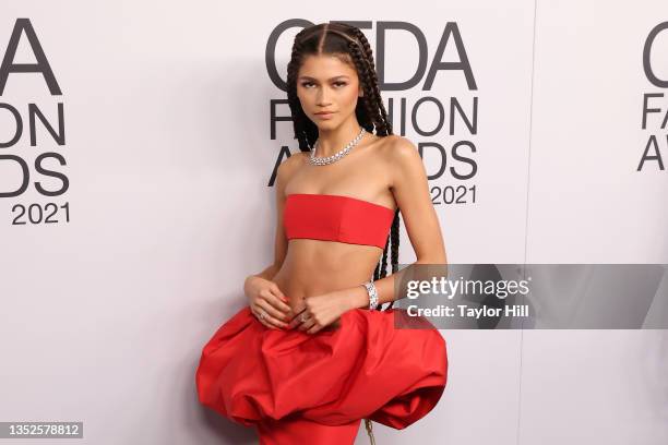 Zendaya Coleman attends the 2021 CFDA Awards at The Seagram Building on November 10, 2021 in New York City.