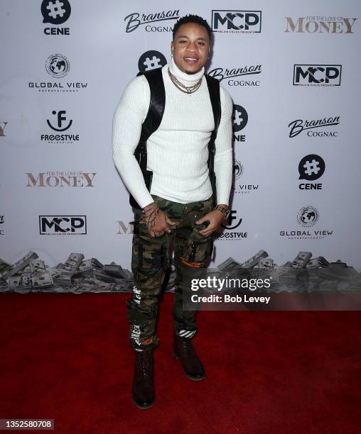 Rotimi attends the "For The Love Of Money" Houston Premiere at Regal Edwards Greenway Grand Palace ScreenX & RPX on November 10, 2021 in Houston,...