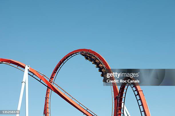 roller coaster - amusement ride stock pictures, royalty-free photos & images