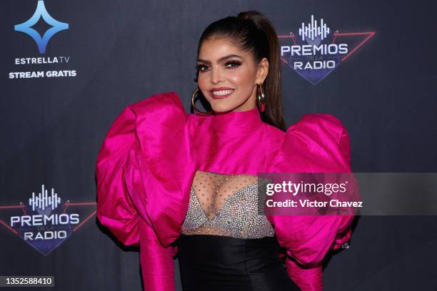 Ana Bárbara poses backstage during the EstrellaTV Radio Awards at Expo Santa Fe Mexico on November 10, 2021 in Mexico City, Mexico.