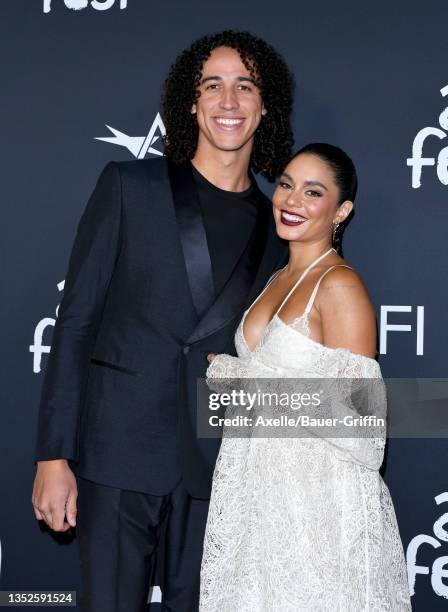 Cole Tucker and Vanessa Hudgens attend the 2021 AFI Fest - Opening Night Gala Premiere of Netflix's "tick, tick…BOOM" at TCL Chinese Theatre on...