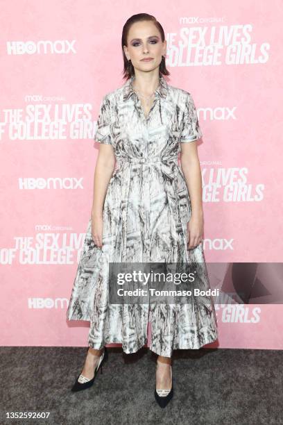 Pauline Chalamet attends the Los Angeles Premiere Of HBO Max's "The Sex Lives Of College Girls" at Hammer Museum on November 10, 2021 in Los Angeles,...