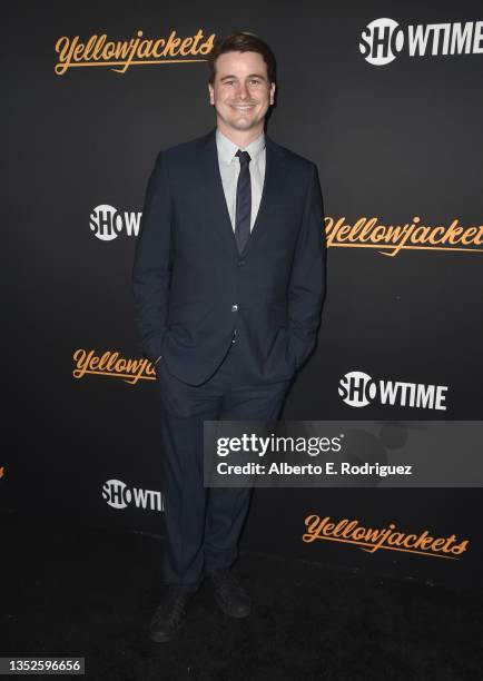 Jason Ritter attends the Premiere Of Showtime's "Yellowjackets" at Hollywood American Legion on November 10, 2021 in Los Angeles, California.