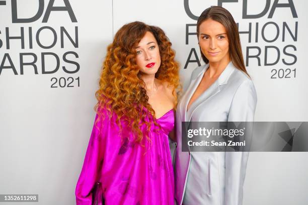 Alejandra Alonso Rojas and Chloe Gosselin attends the 2021 CFDA Fashion Awards at The Grill & The Pool Restaurants on November 10, 2021 in New York...