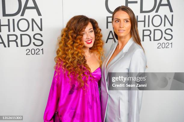 Alejandra Alonso Rojas and Chloe Gosselin attends the 2021 CFDA Fashion Awards at The Grill & The Pool Restaurants on November 10, 2021 in New York...