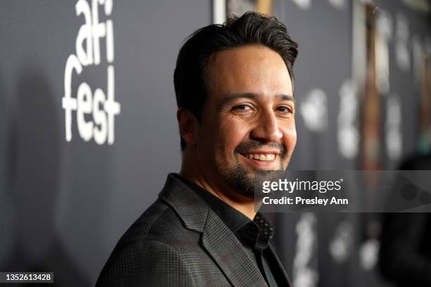 Lin-Manuel Miranda attends Netflix's tick, tick...BOOM! World Premiere on November 10, 2021 at TCL Chinese Theatre in Los Angeles, California.
