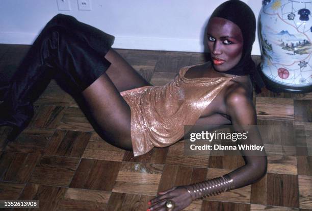 Singer Grace Jones poses for a portrait circa 1980 in New York City.