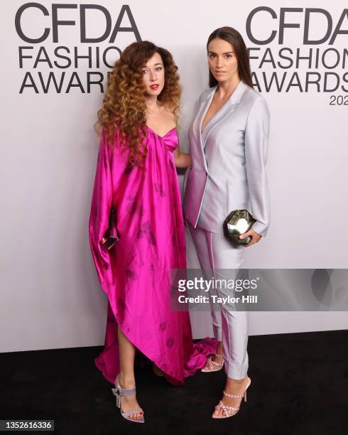 Alejandro Alonso Rojas and Chloe Gosselin attend the 2021 CFDA Awards at The Seagram Building on November 10, 2021 in New York City.