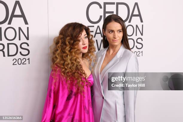 Alejandro Alonso Rojas and Chloe Gosselin attend the 2021 CFDA Awards at The Seagram Building on November 10, 2021 in New York City.