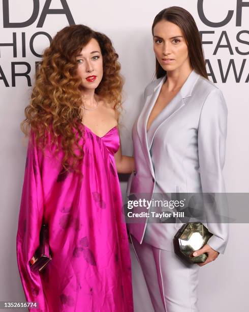 Alejandro Alonso Rojas and Chloe Gosselin attend the 2021 CFDA Awards at The Seagram Building on November 10, 2021 in New York City.