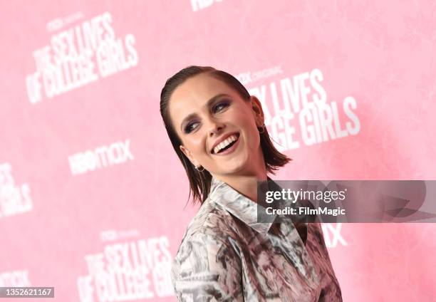 Pauline Chalamet attends the Los Angeles Premiere Of The New HBO Max Comedy Series "The Sex Lives Of College Girls" at Hammer Museum on November 10,...