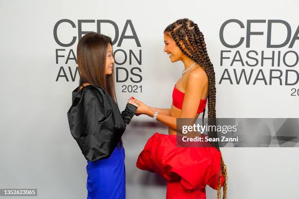 Vera Wang and Zendaya attend the 2021 CFDA Fashion Awards at The Grill & The Pool Restaurants on November 10, 2021 in New York City.