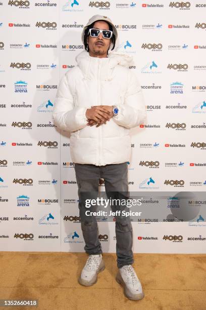 M1onTheBeat attends the nominations launch for the MOBO awards 2021 at Google HQ on November 11, 2021 in London, England.
