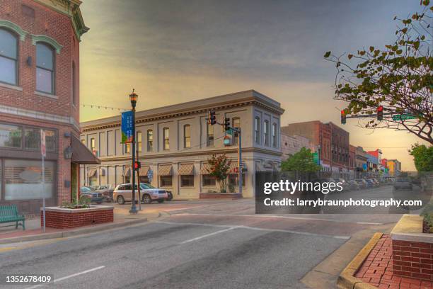 corner of huntington and east main - arkansas stock pictures, royalty-free photos & images