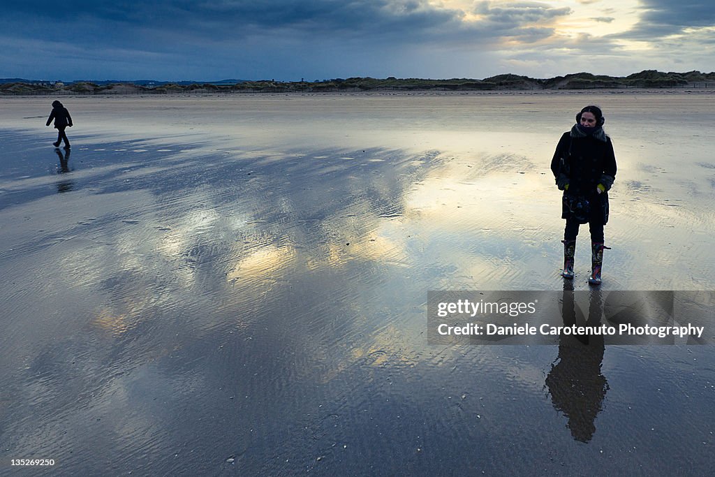 Reflections at beach