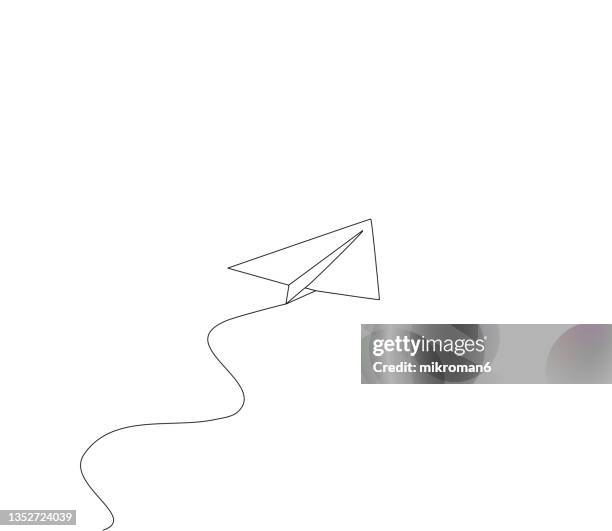 paper plane, direction concept - paper airplane pattern stock pictures, royalty-free photos & images