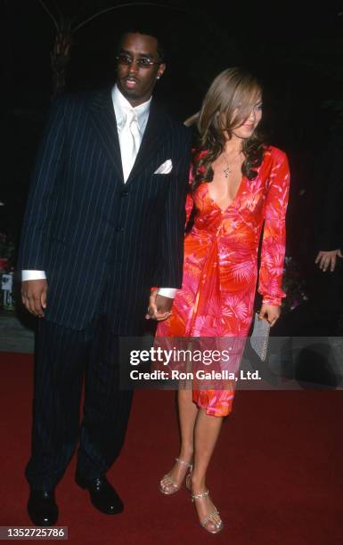 American rapper & producer Sean Combs and actress & singer Jennifer Lopez attend Clive Davis' pre-Grammy Awards party at the Beverly Hills Hotel,...