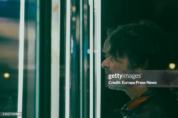 The rock musician Quique Gonzalez, during the premiere of his album 'Suena a manera y honestidad', on 11 November, 2021 in Madrid, Spain. The songs...