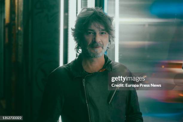 The rock musician Quique Gonzalez, during the premiere of his album 'Suena a manera y honestidad', on 11 November, 2021 in Madrid, Spain. The songs...