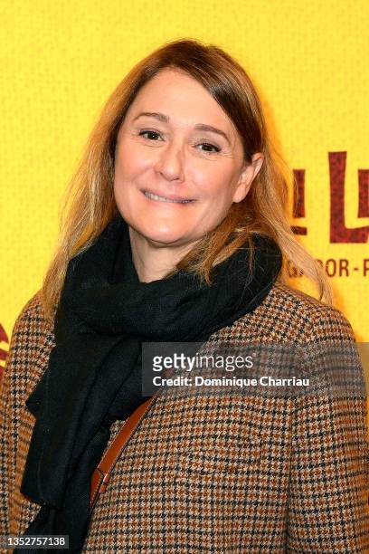 Daniela Lumbroso attends the musical comedy "Le Roi Lion - Lion King" red carpet at Theatre Mogador on November 11, 2021 in Paris, France.