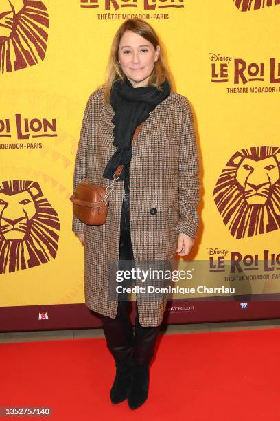 Daniela Lumbroso attends the musical comedy "Le Roi Lion - Lion King" red carpet at Theatre Mogador on November 11, 2021 in Paris, France.
