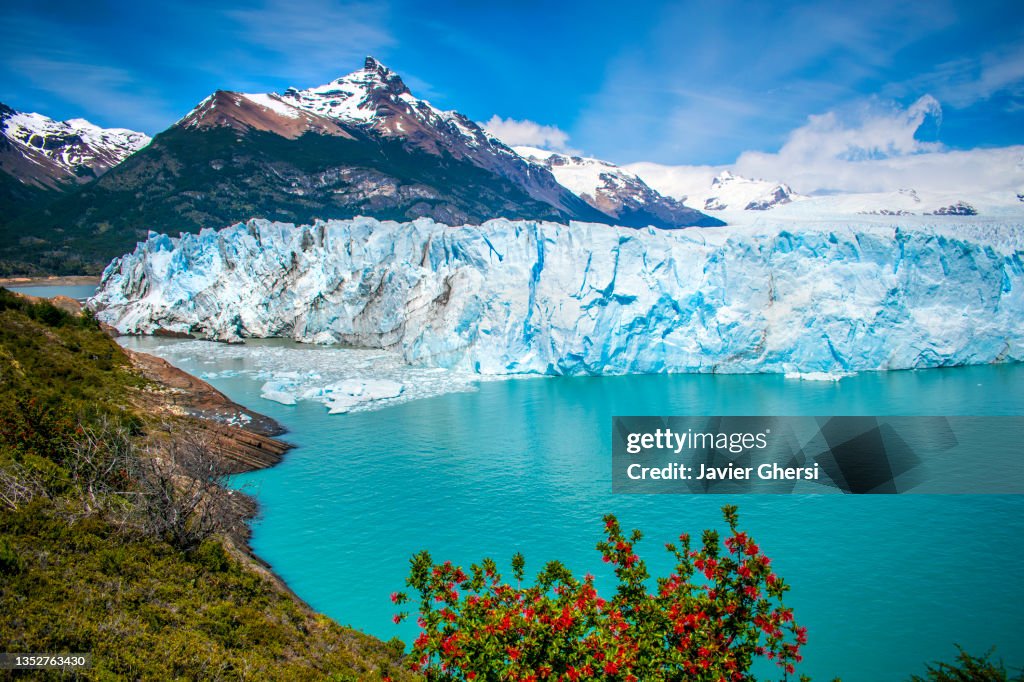 Glaciar Perito Moreno, Lago Argentino, Parque Nacional Los Glaciares. Santa Cruz, Patagonia Argentina. Vista panorámica.