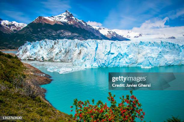 glaciar perito moreno, lago argentino, parque nacional los glaciares. santa cruz, patagonia argentina. vista panorámica. - patagonian andes stock pictures, royalty-free photos & images