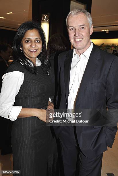 Sonia Syngal and Stephen Sunnucks attend the Banana Republic Champs-Elysees Flagship Opening on December 7, 2011 in Paris, France.