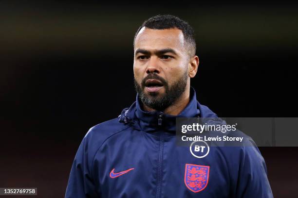 Ashley Cole, Coach of England looks on prior to the UEFA European Under-21 Championship Qualifier match between England U21s and Czech Republic U21s...