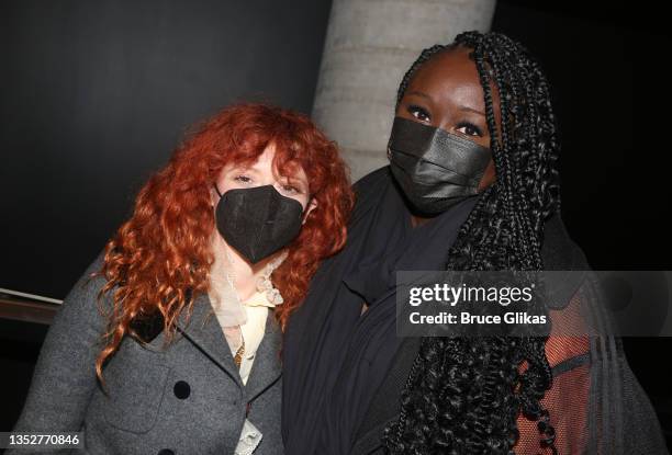 Natasha Lyonne and playwright Jocelyn Bioh pose at the opening night of the new play "Nollywood Dreams" at The Robert W. Wilson MCC Theater on...