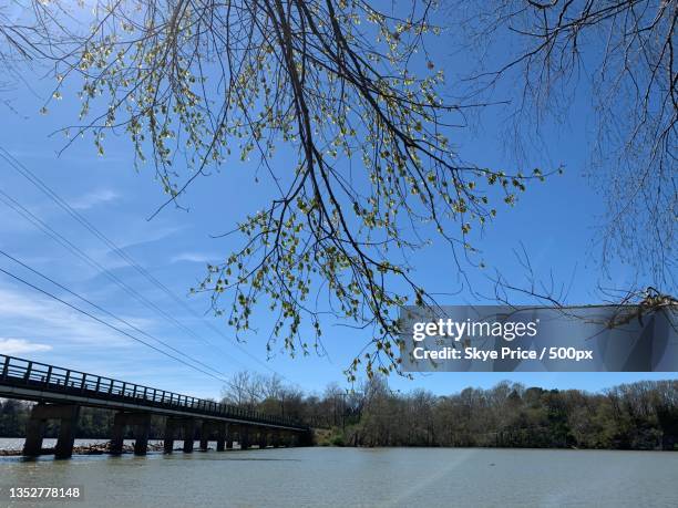 scenic view of lake against clear sky,fayetteville,arkansas,united states,usa - fayetteville arkansas - fotografias e filmes do acervo