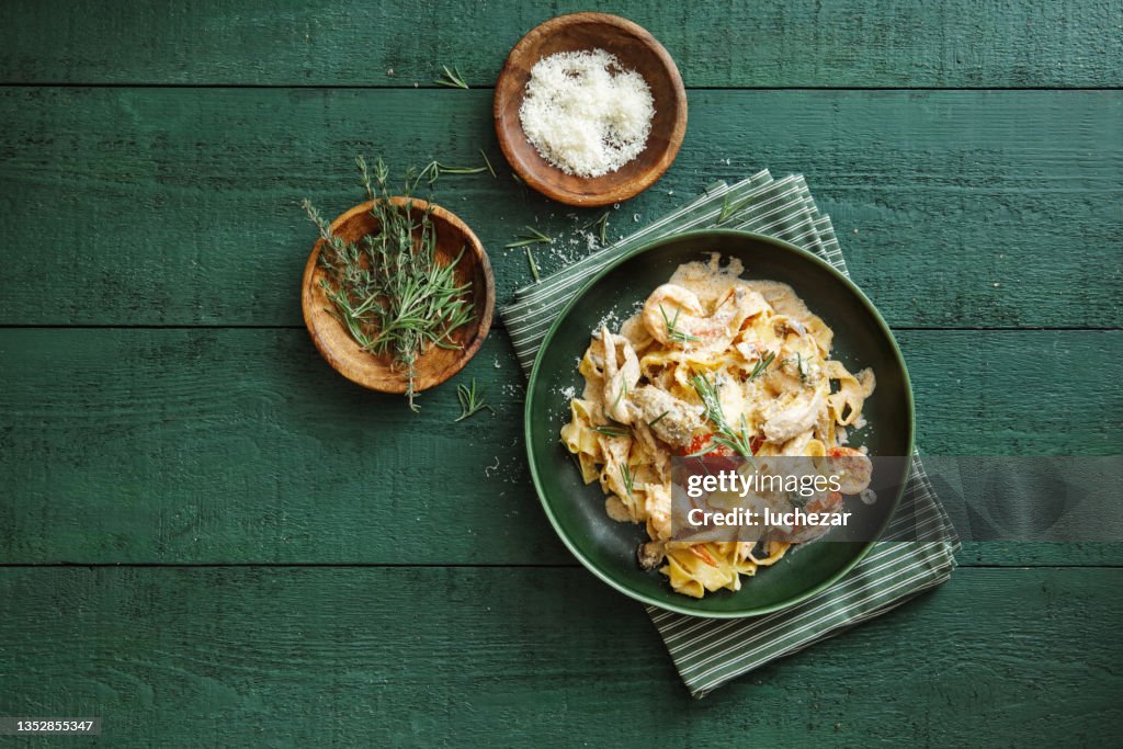 Italienische Meeresfrüchte Pasta