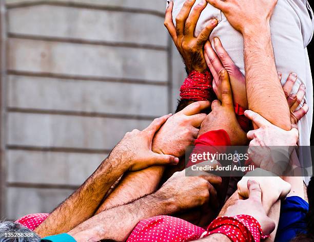 team work - castellers bildbanksfoton och bilder