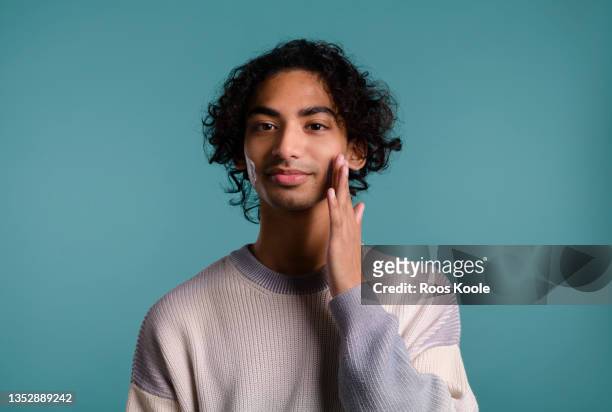 portrait of a young man - men skin care stock pictures, royalty-free photos & images