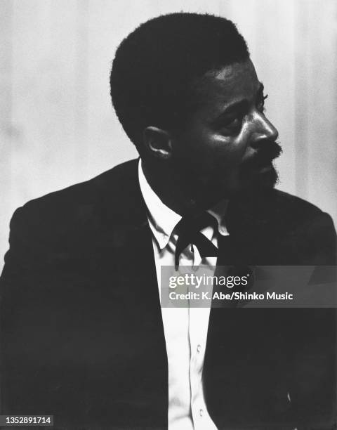 Jimmy Cobb portrait with Tie at Hibiya Yaon, Hibiya Yaon, Tokyo, Japan, July 1964.