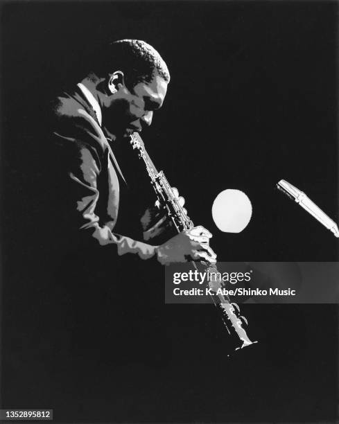 John Coltrane plays Soprano high contrast, Sankei Hall, Tokyo, Japan, 11 July 1966.