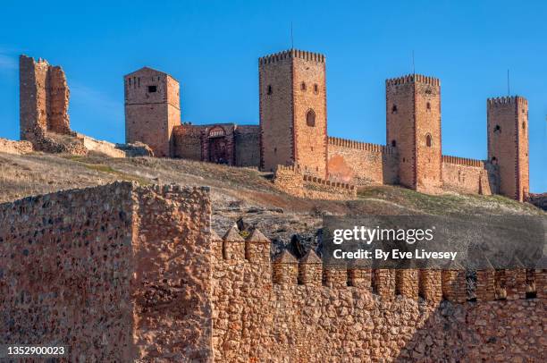 molina de aragón castle - aragon stock pictures, royalty-free photos & images