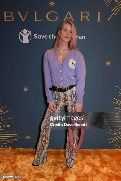 Lady Mary Charteris attends the switch on of Bulgari's iconic Serpenti Christmas lights at its flagship boutique with a star studded party in...