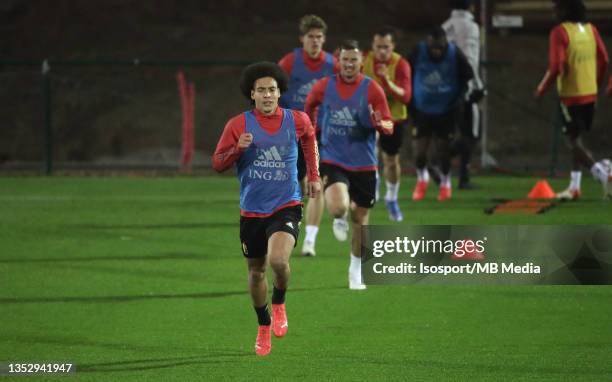 Axel Witsel of Belgium during a training session of the Belgian national soccer team " The Red Devils " ahead of the upcoming FIFA World Cup Qatar...