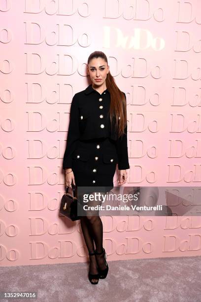 Belen Rodríguez attends the DoDo Boutique Opening on November 12, 2021 in Rome, Italy.