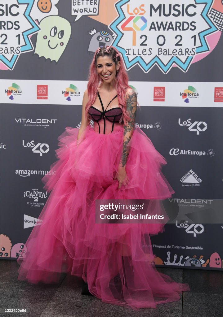 Bely Basarte attends 'Los40 Music Awards' Photocall on November 12