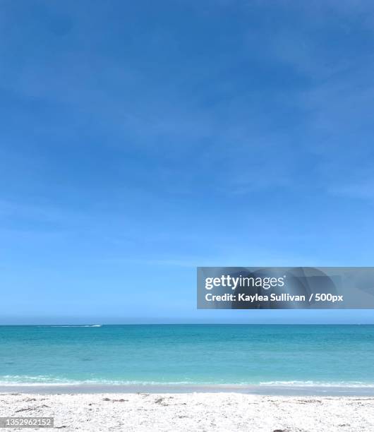 scenic view of sea against blue sky,fort myers beach,florida,united states,usa - fort myers beach 個照片及圖片檔