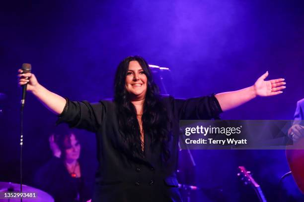 Kree Harrison performs at 3rd & Lindsley on November 12, 2021 in Nashville, Tennessee.